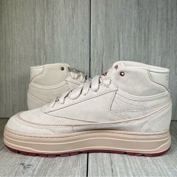 New Reebok Club C Geo Mid Canvas Chunky Platform Sneaker Womens Size 10.5 - Picture 2 of 11